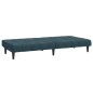 vidaXL Sofá cama de 2 plazas terciopelo azul vidaXL Sofá cama de 2 plazas terciopelo azul