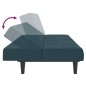 vidaXL Sofá cama de 2 plazas terciopelo azul vidaXL Sofá cama de 2 plazas terciopelo azul