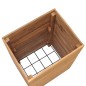 vidaXL Jardinera madera maciza de teca y acero 50x40x72 cm