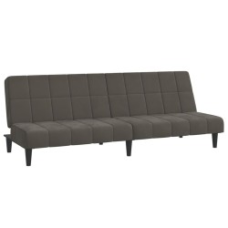 vidaXL Sofá cama de 2 plazas terciopelo gris oscuro