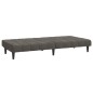 vidaXL Sofá cama de 2 plazas terciopelo gris oscuro vidaXL Sofá cama de 2 plazas terciopelo gris oscuro
