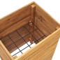 vidaXL Jardinera madera maciza de teca y acero 50x40x72 cm