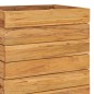 vidaXL Jardinera madera maciza de teca y acero 50x40x72 cm