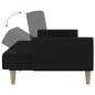 vidaXL Sofá cama de 2 plazas tela negro vidaXL Sofá cama de 2 plazas tela negro
