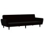 vidaXL Sofá cama de 2 plazas terciopelo negro
