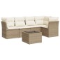 vidaXL Juego de sofás jardín con cojines 6 pzas ratán sintético beige vidaXL Juego de sofás jardín con cojines 6 pzas ratán sintético beige
