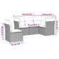 vidaXL Set comedor de jardín 5 piezas y cojines ratán sintético marrón vidaXL Set comedor de jardín 5 piezas y cojines ratán sintético marrón