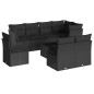 vidaXL Set de sofás de jardín 8 piezas y cojines ratán sintético negro vidaXL Set de sofás de jardín 8 piezas y cojines ratán sintético negro