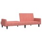 vidaXL Sofá cama de 2 plazas terciopelo rosa vidaXL Sofá cama de 2 plazas terciopelo rosa