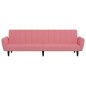 vidaXL Sofá cama de 2 plazas terciopelo rosa vidaXL Sofá cama de 2 plazas terciopelo rosa