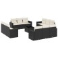vidaXL Set de sofás de jardín y cojines 13 pzas ratán sintético negro vidaXL Set de sofás de jardín y cojines 13 pzas ratán sintético negro