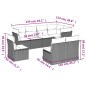 vidaXL Set de sofás de jardín 8 piezas y cojines ratán sintético negro vidaXL Set de sofás de jardín 8 piezas y cojines ratán sintético negro