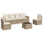 vidaXL Set sofás de jardín 7 piezas y cojines ratán sintético beige vidaXL Set sofás de jardín 7 piezas y cojines ratán sintético beige