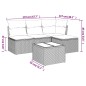 vidaXL Set de muebles de jardín 5 pzas y cojines ratán sintético negro vidaXL Set de muebles de jardín 5 pzas y cojines ratán sintético negro