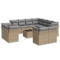 vidaXL Set de sofás de jardín 12 pzas y cojines ratán sintético marrón