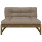 vidaXL Sofá central madera maciza de pino marrón miel 120x80 cm
