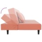 vidaXL Sofá cama de 2 plazas con dos almohadas terciopelo rosa vidaXL Sofá cama de 2 plazas con dos almohadas terciopelo rosa
