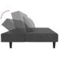 vidaXL Sofá cama de 2 plazas con dos almohadas terciopelo gris oscuro vidaXL Sofá cama de 2 plazas con dos almohadas terciopelo gris oscuro