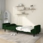 vidaXL Sofá cama de 2 plazas con dos almohadas terciopelo verde oscuro vidaXL Sofá cama de 2 plazas con dos almohadas terciopelo verde oscuro