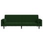 vidaXL Sofá cama de 2 plazas con dos almohadas terciopelo verde oscuro vidaXL Sofá cama de 2 plazas con dos almohadas terciopelo verde oscuro
