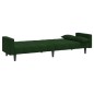 vidaXL Sofá cama de 2 plazas con dos almohadas terciopelo verde oscuro vidaXL Sofá cama de 2 plazas con dos almohadas terciopelo verde oscuro