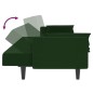 vidaXL Sofá cama de 2 plazas con dos almohadas terciopelo verde oscuro vidaXL Sofá cama de 2 plazas con dos almohadas terciopelo verde oscuro