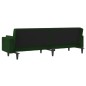 vidaXL Sofá cama de 2 plazas con dos almohadas terciopelo verde oscuro vidaXL Sofá cama de 2 plazas con dos almohadas terciopelo verde oscuro