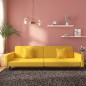 vidaXL Sofá cama de 2 plazas con dos almohadas terciopelo amarillo vidaXL Sofá cama de 2 plazas con dos almohadas terciopelo amarillo