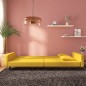 vidaXL Sofá cama de 2 plazas con dos almohadas terciopelo amarillo vidaXL Sofá cama de 2 plazas con dos almohadas terciopelo amarillo