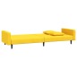 vidaXL Sofá cama de 2 plazas con dos almohadas terciopelo amarillo vidaXL Sofá cama de 2 plazas con dos almohadas terciopelo amarillo