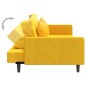vidaXL Sofá cama de 2 plazas con dos almohadas terciopelo amarillo vidaXL Sofá cama de 2 plazas con dos almohadas terciopelo amarillo