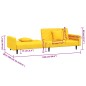 vidaXL Sofá cama de 2 plazas con dos almohadas terciopelo amarillo vidaXL Sofá cama de 2 plazas con dos almohadas terciopelo amarillo