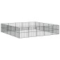 vidaXL Corralito para perros con 20 paneles acero galvanizado negro vidaXL Corralito para perros con 20 paneles acero galvanizado negro