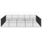 vidaXL Corralito para perros con 20 paneles acero galvanizado negro vidaXL Corralito para perros con 20 paneles acero galvanizado negro