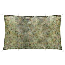 vidaXL Red de camuflaje con bolsa de almacenamiento verde 3x7 m