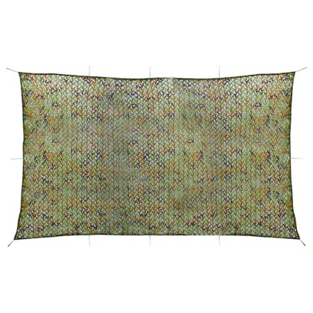 vidaXL Red de camuflaje con bolsa de almacenamiento verde 3x7 m