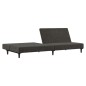vidaXL Sofá cama de 2 plazas terciopelo gris oscuro vidaXL Sofá cama de 2 plazas terciopelo gris oscuro