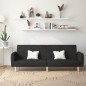 vidaXL Sofá cama de 2 plazas tela negro vidaXL Sofá cama de 2 plazas tela negro