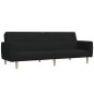 vidaXL Sofá cama de 2 plazas tela negro vidaXL Sofá cama de 2 plazas tela negro