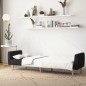 vidaXL Sofá cama de 2 plazas tela negro vidaXL Sofá cama de 2 plazas tela negro