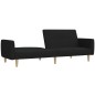 vidaXL Sofá cama de 2 plazas tela negro vidaXL Sofá cama de 2 plazas tela negro