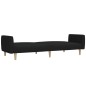 vidaXL Sofá cama de 2 plazas tela negro vidaXL Sofá cama de 2 plazas tela negro