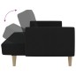 vidaXL Sofá cama de 2 plazas tela negro vidaXL Sofá cama de 2 plazas tela negro