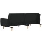 vidaXL Sofá cama de 2 plazas tela negro vidaXL Sofá cama de 2 plazas tela negro