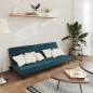 vidaXL Sofá cama de 2 plazas terciopelo azul vidaXL Sofá cama de 2 plazas terciopelo azul