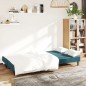 vidaXL Sofá cama de 2 plazas terciopelo azul vidaXL Sofá cama de 2 plazas terciopelo azul