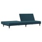 vidaXL Sofá cama de 2 plazas terciopelo azul vidaXL Sofá cama de 2 plazas terciopelo azul