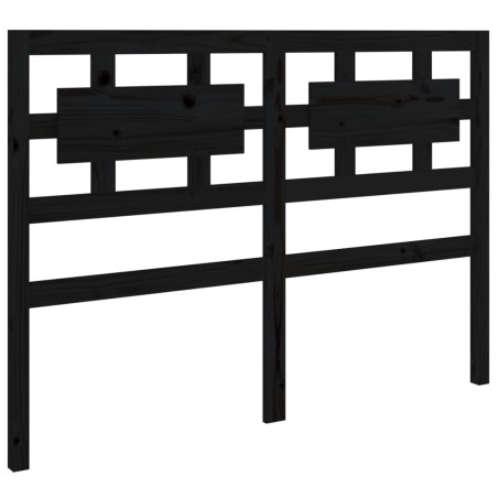 vidaXL Cabecero de cama madera maciza de pino negro 145,5x4x100 cm