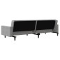vidaXL Sofá cama de 2 plazas con dos almohadas terciopelo gris claro