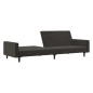 vidaXL Sofá cama de 2 plazas terciopelo gris oscuro vidaXL Sofá cama de 2 plazas terciopelo gris oscuro